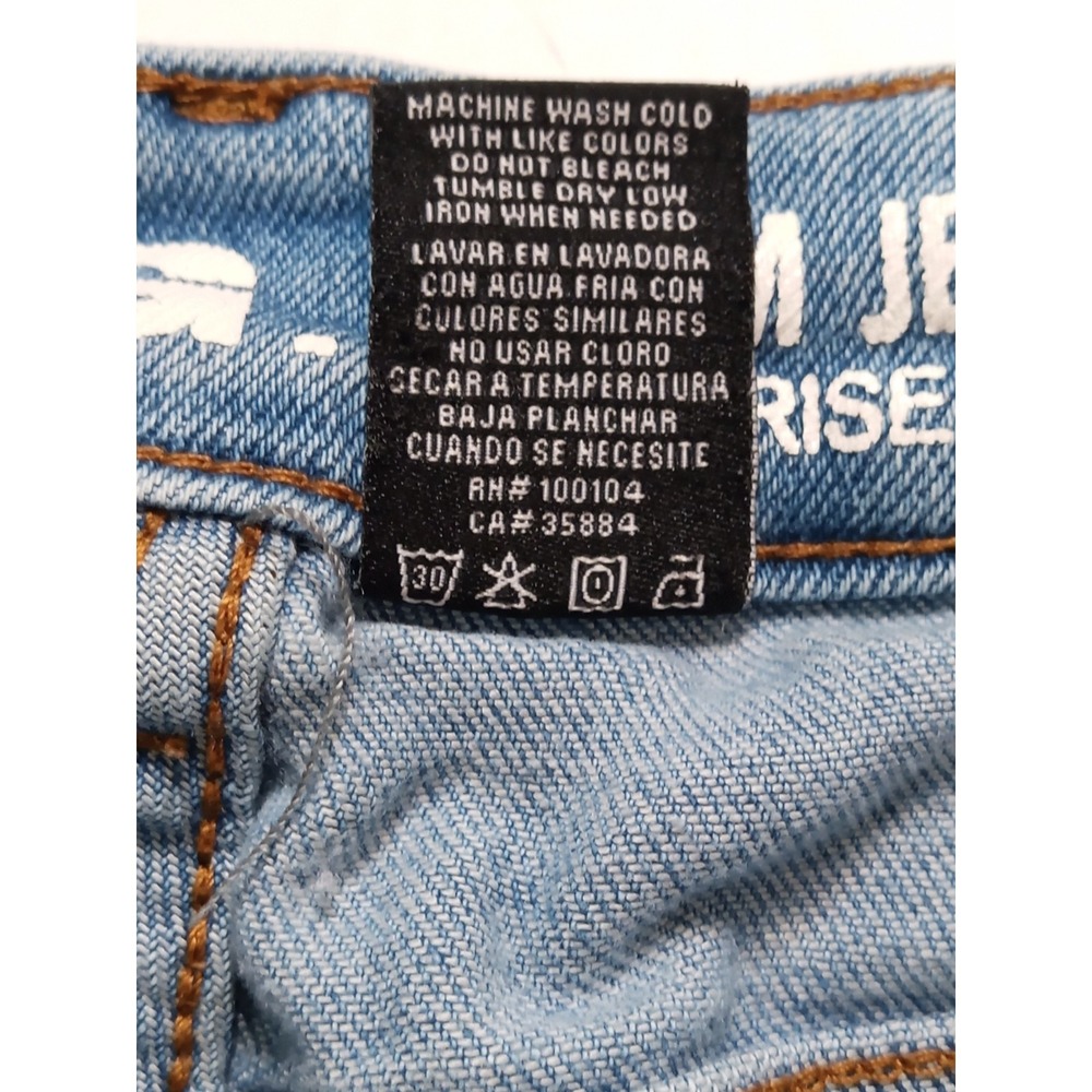 SONG Mom Jeans High Rise7/28 Light Wash Blue / Stretchy Excellent - Picture 16 of 16